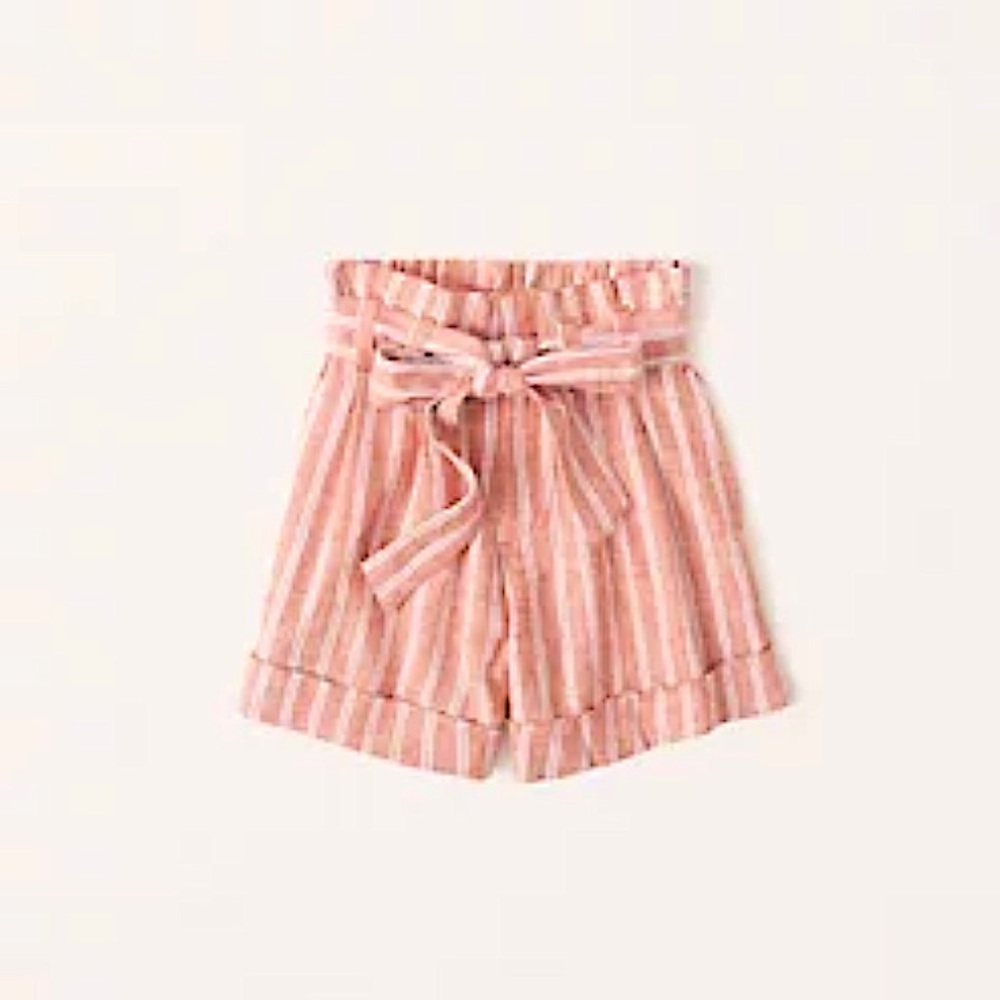 A&F Linen Blend Belted Shorts | Women’s Large